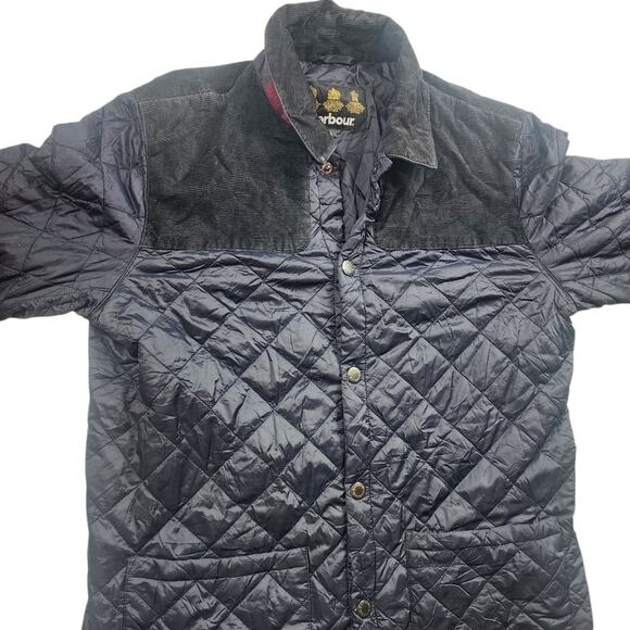 Barbour Gillock Quilted Jacket Men Large Corduroy Tartan Lining Country Heritage - Picture 1 of 16